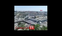 İstanbul Otogarı'nda bayram yoğunluğunun havadan görüntüsü