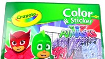 Disney jr pj masks cat boy coloring with crayola color and sticker ART book