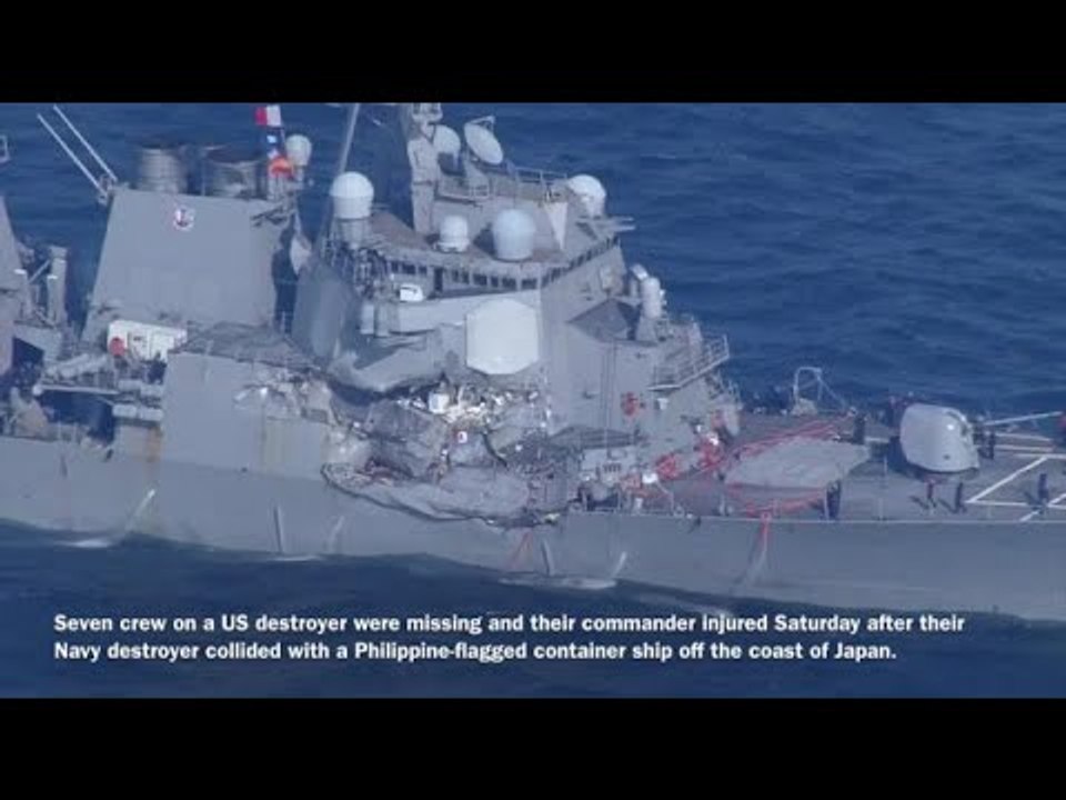 7 missing, 2 hurt after US Navy destroyer collides with PH-flagged ship
