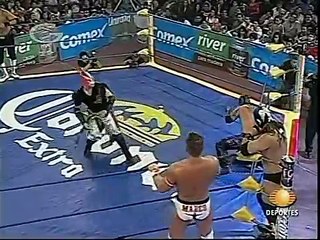 AAA-Sin Limite 2009.07.12  Tepeapulco  05 El Elegido, Extreme Tiger & Marco Corleone vs. La Yakuza