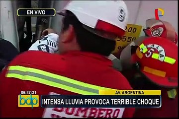 Callao: intensa lluvia provoca accidente en avenida Argentina