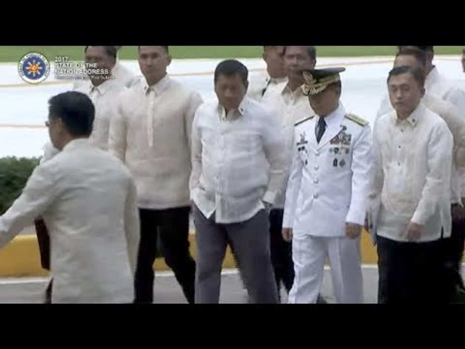 Duterte arrives at Batasan for second Sona