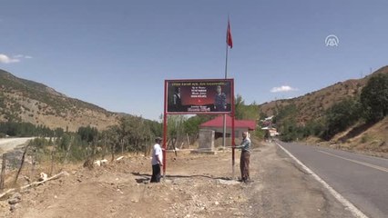 Bingöl'de Şehit Eren Bülbül İçin Tabela Diktiler