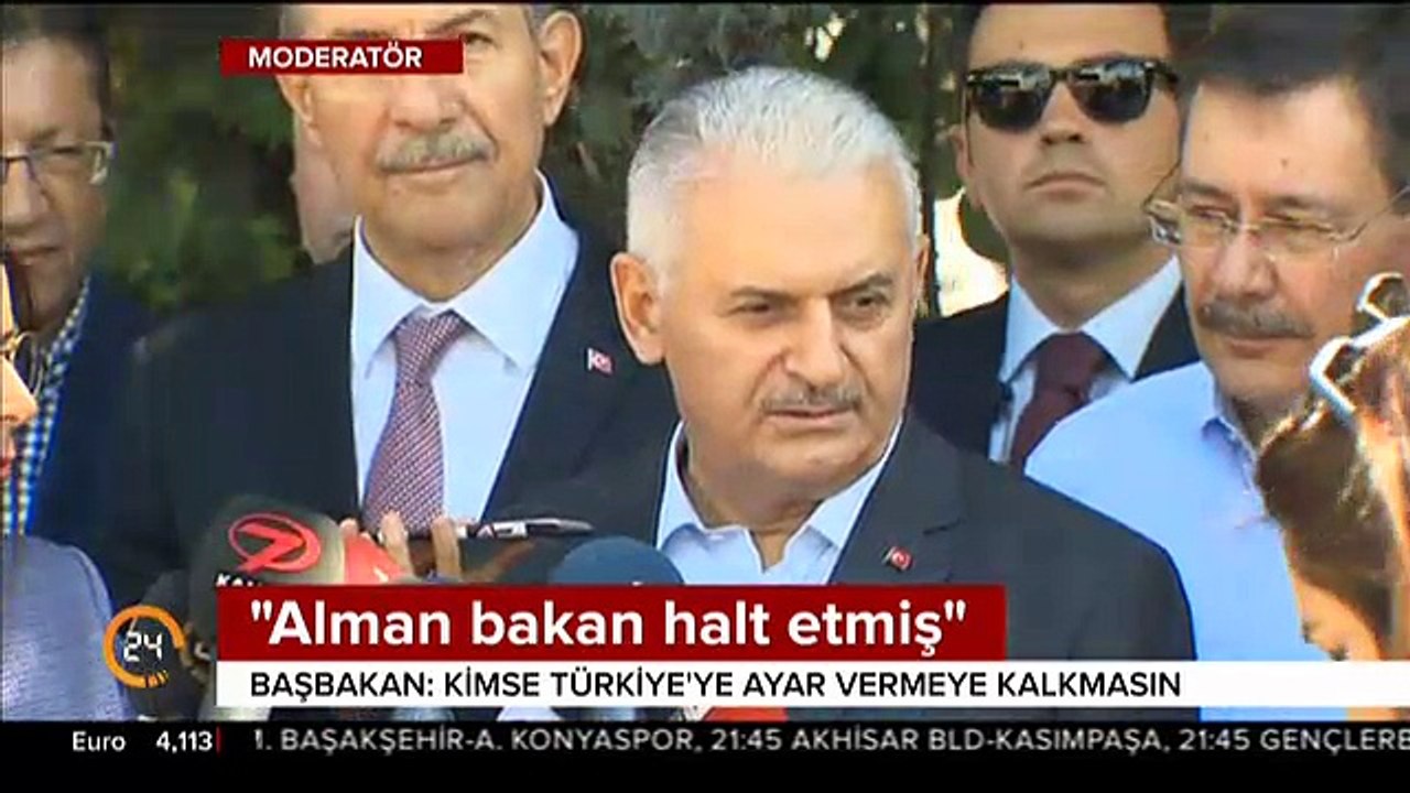 Başbakan Yıldırım'dan Alman Bakan'a sert tepki: Halt etmiş o kendi işine baksın