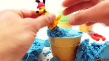 Balle les couleurs crème de la glace cinétique Apprendre souris jouer le sable outils jouets Surprise mickey playset doh