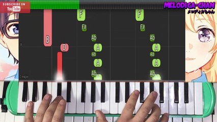 OP shigatsu wa kimi no uso MELODICA tutorial notas hikaru nara (melodica♣chan)