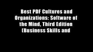Best PDF Cultures and Organizations: Software of the Mind, Third Edition (Business Skills and