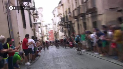 López liderando al pelotón / attacks - Étape 7 / Stage 7 - La Vuelta 2017