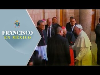 Papa Francisco llega a la Catedral de Morelia