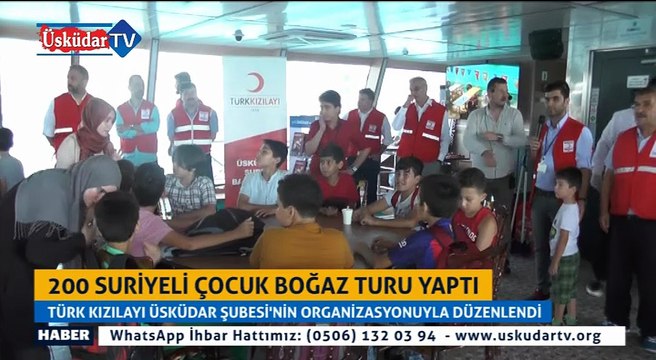 Türk Kızılayı Üsküdar Şubesi, 200 Suriye'li çocuğa Boğaz turu yaptırdı