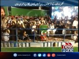 Sukkur: Chairman PTI Imran Khan addresses the rally.