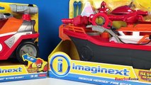 Et bateau boghei feu héros sirène porter secours déchirure un camion avec Imaginext rockefeller ari