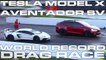 Tesla Model X & S P100D Ludicrous Vs Lamborghini Aventador SV