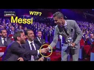 This What Messi did to Ronaldo after winning UEFA Best forward 2017 & Soccer Beat Drop Vines