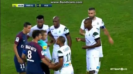 PSG vs Saint Etienne : Kevin Theophile Slap In Face Neymar