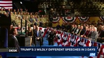 i24NEWS DESK | Trump's 3 wildly different speeches in 3 days | Friday, August 25th 2017