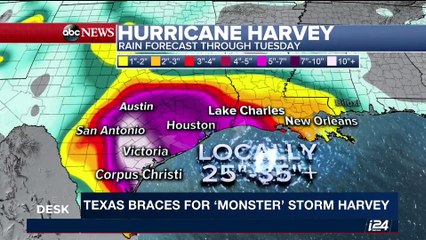 i24NEWS DESK | Texas braces for 'monster' storm Harvey | Friday, August 25th 2017
