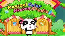 Baby Panda Color Games | Kids Learn Colors with Baby Bus Magical Color Mixing Studio For C