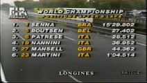 GP Australia 1989: Camera car di Cheever, testacoda di Pirro, uscite di Mansell e Patrese e triplo testacoda di A. Senna