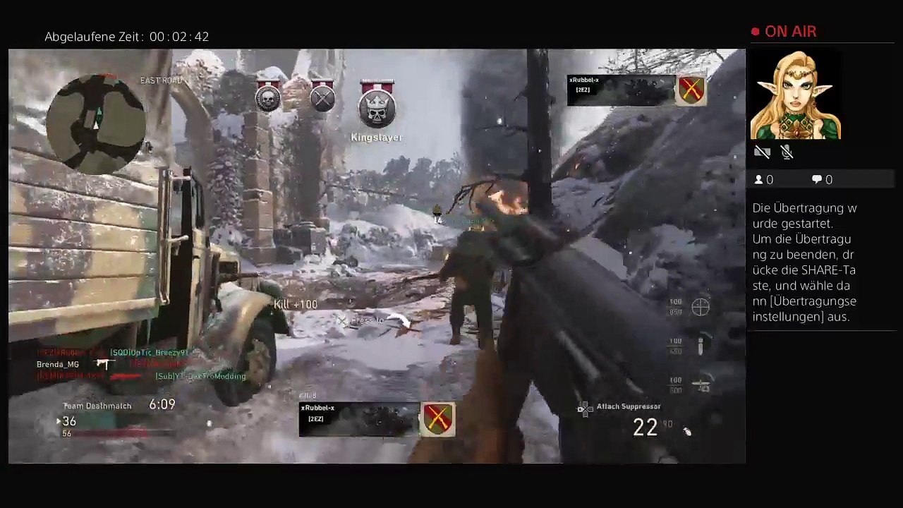 Ps4-live call of duty wwii girl first play