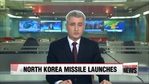 North Korea fires three short-range ballistic missiles in apparent protest to S. Korea-U.S. military drills