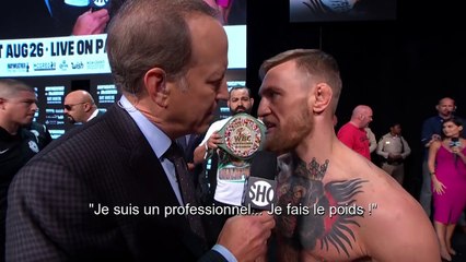 "Cet homme a peur !" Conor McGregor était bouillant hier après la pesée !
