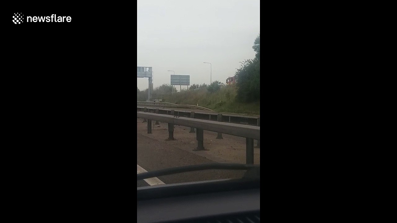 Several dead in M1 crash involving two lorries and a minibus