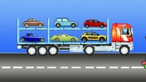 Autobuses dibujos animados sobre los coches