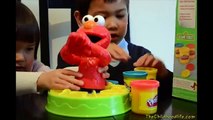 Play-Doh Learn Shapes Elmo SHAPE & SPIN Sesame Street Kids Math Learning Activities Toys P