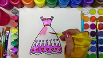 Et beau couleur coloration les couleurs Robe pour main enfants Apprendre aquarelle pages