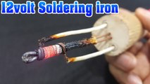 How to make 12volt Soldering Iron using Hair dryer