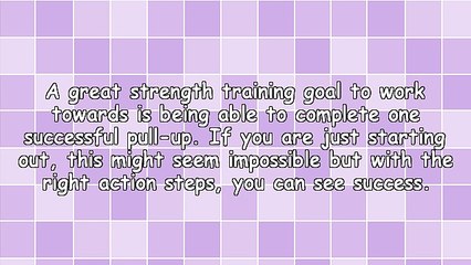Exercises and Workouts - How To Work Up To Performing A Pull-Up