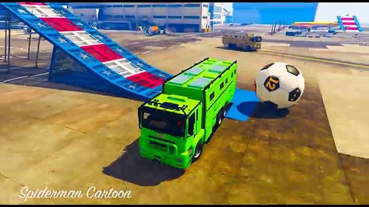 Color Truck On Airplanes In Spiderman Cartoon For Kids Superheroes And Songs For Children