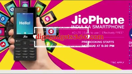 The Pre-Booking for jio Phone 24-08-2017 at 5.30PM.Here's everything you need to know