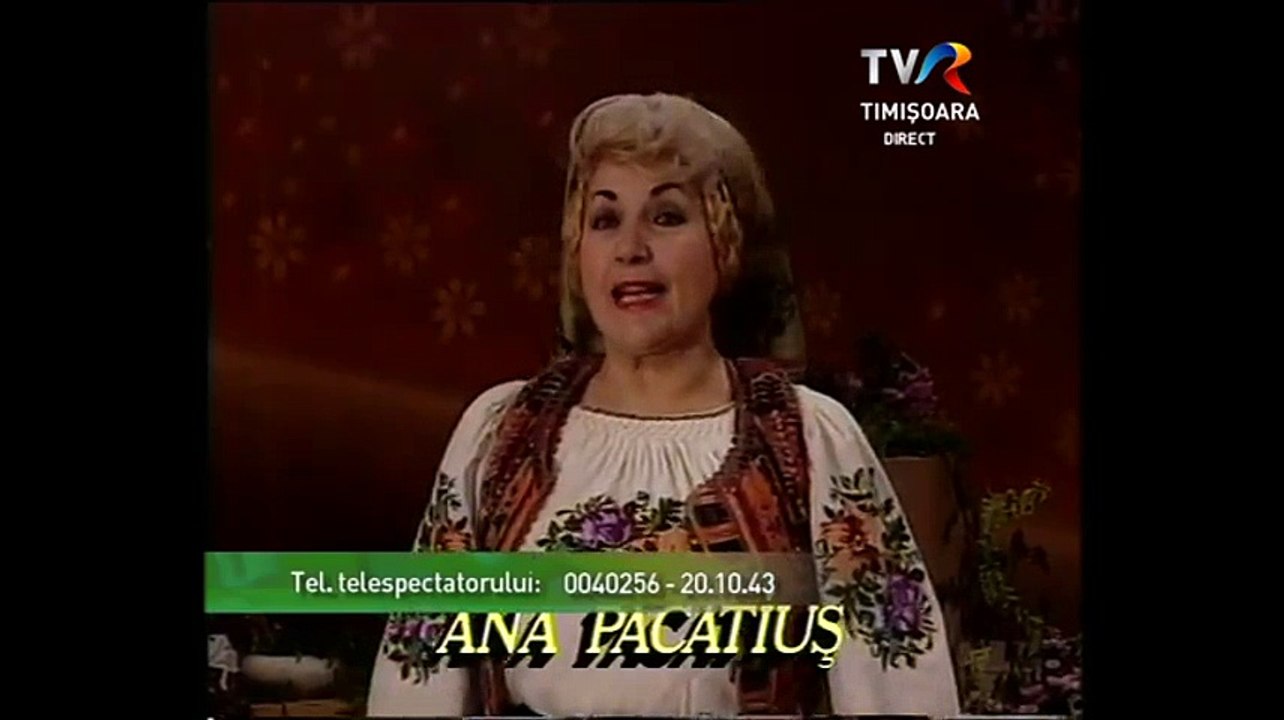 Ana Pacatius - De pe Caras-Severin - arhiva TVR