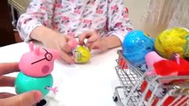 Peppa Pig George e Papai Pig Abrindo Kinder Ovos Surpresas Galinha Pintadinha Airbus Surpr