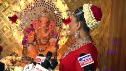 RAKHI SAWANT WELCOME OF BAPPA ON THE OCCASION OF GANESH CHATURTHI