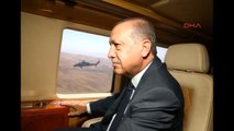 Muş - Cumhurbaşkanı Erdoğan, Muş Yolunda Havadan İncelemelerde Bulundu