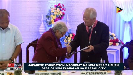 Japanese Foundation, nagbigay ng mga mesa't upuan para sa mga paaralan sa Marawi City