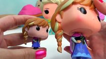 Disney Frozen POP Vinyl Queen Elsa Princess Anna Kristoff Sven Olaf Snowman Set Unboxing