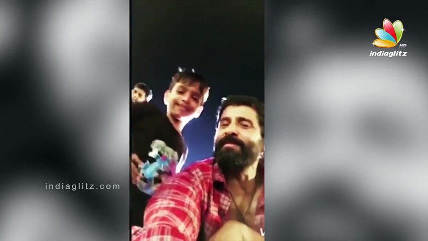 Chiyaan Vikram's son shows off Rajinikanth love _ acting skills _ Dhruva Natchathiram Shooting Spot