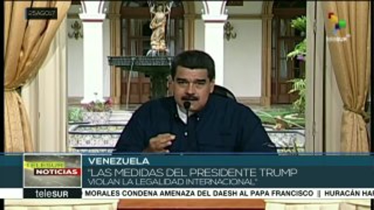 Sanciones de EE.UU. son ilegales, advierte Maduro