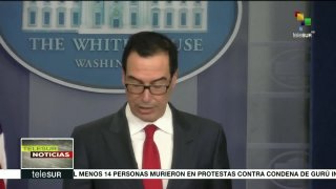 Steven Mnuchin: Sanciones de EE.UU. buscan "ahogar" a Venezuela