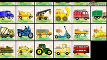 Calle vehículos nombres para Niños coches y camiones ambulancia fuego camión basura camión Escuela segundo