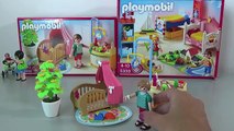 Bebés, cuna, cambiador y carricoches de Playmobil. 3 sets de Clicks!