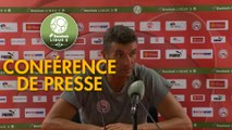 Conférence de presse Nîmes Olympique - Havre AC (1-0) : Bernard BLAQUART (NIMES) - Oswald TANCHOT (HAC) - 2017/2018