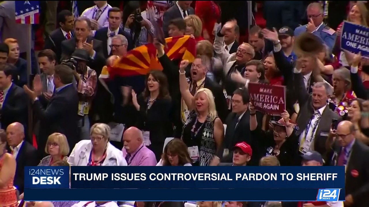 i24NEWS DESK | Trump issues controversial pardon to sheriff | Saturday,  August 26th 2017