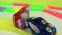 ♥Magic Tracks Playset Toy racing cars Glow in the dark Playing Driving Stunts LED lights
