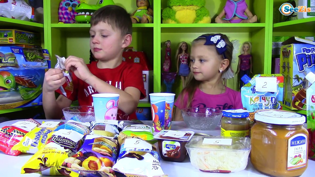 Челлендж Мороженое с Квашеной Капустой Рыбой и Кетчупом Видео для детей ICE CREAM CHALLENGE