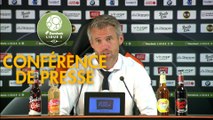 Conférence de presse FC Lorient - Stade de Reims (2-1) : Mickaël LANDREAU (FCL) - David GUION (REIMS) - 2017/2018